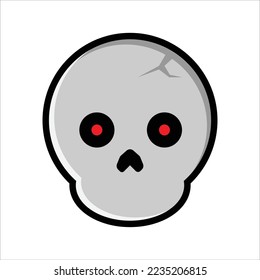 Skull Halloween Element Design Vector