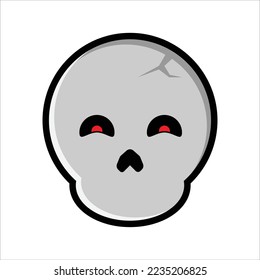 Skull Halloween Element Design Vector