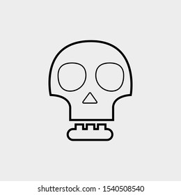 Skull, Halloween skull icon. New trendy skull vector illustration symbol