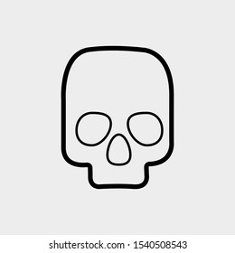 Skull, Halloween skull icon. New trendy skull vector illustration symbol