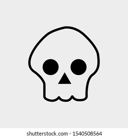 Skull, Halloween skull icon. New trendy skull vector illustration symbol