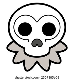 Skull Halloween logo and t-shirt vector design 