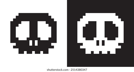 skull halloween pixel crossbones ghost doodle cartoon character