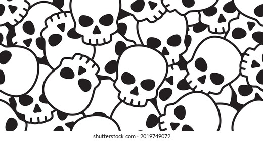 skull Halloween seamless pattern vector diamond crossbone ghost pirate icon cartoon doodle repeat wallpaper tile background doodle scarf isolated illustration design