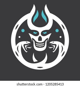 Skull Halloween sign