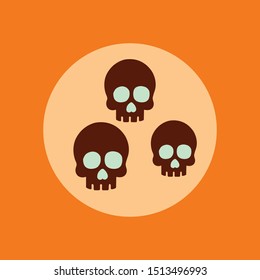 skull halloween vector design icon