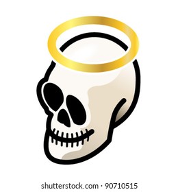 Skull with a halo.