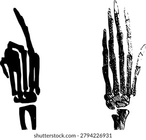 skull hand in a certain pose