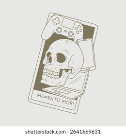Skull hand drawing on white background