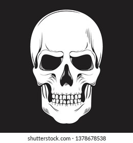 skull hand drawn