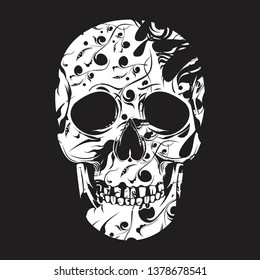 skull hand drawn