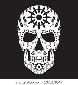 skull hand drawn