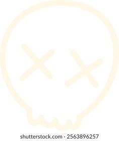 Skull Hand Drawn Icon Vector Illustration