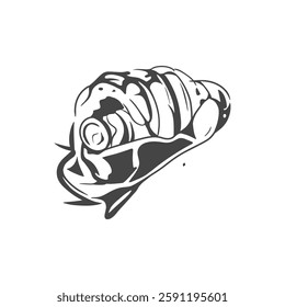 Skull hand hold a bike handle illustration 