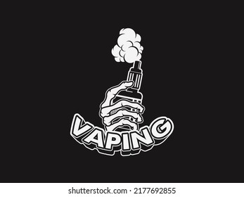 Skull Hand Vape Logo, Skull Hand Logo, Vape Logo, Vapor Logo