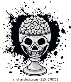 skull- hard boiled eggs, grunge vintage design t shirts