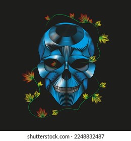 Skull Hard rock Dead head Tattoo Print on t-shirt	