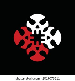 Skull Hashtag Business Logo Design