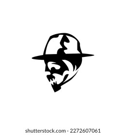Skull in the hat. Skull in the hat. Vector illustration