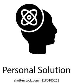 Skull having symbol showing personal solution