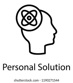 Skull having symbol showing personal solution