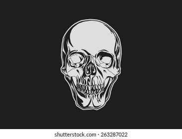 Skull Head Illustration Halloween Stock Vector (Royalty Free) 1186608268