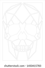 Skull head art vector design