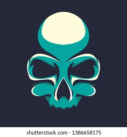 skull head artwork vector illustration for tshirt and other uses