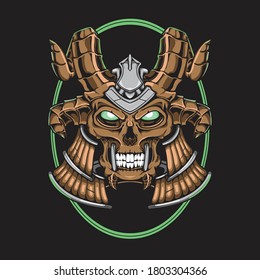 skull head, with big horn