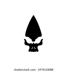 Skull head bone cone logo design inspiration