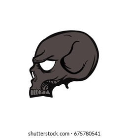 skull head bone icon vector 