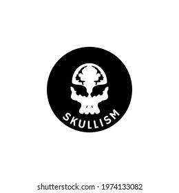 Skull head bone skeleton logo design inspiration