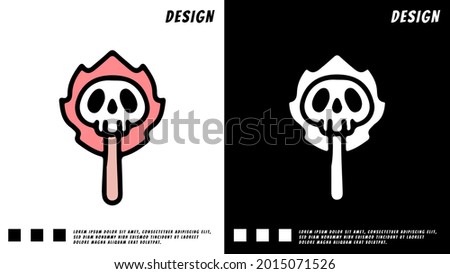 skull head bonfire. illustration for t shirt, poster, logo, sticker, or apparel merchandise.