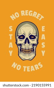 skull head card poster vector illustration