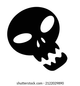 skull head cartoon vector design