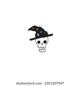 Skull head, chilling on Halloween, Skull funny and abstract