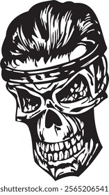 Skull Head clip art illustration vector streetwear element tattoo sticker 