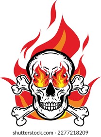 A skull head crossbones logo icon symbol vector images illustrations