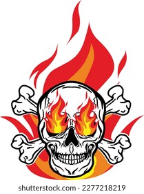 A skull head crossbones logo icon symbol vector images illustrations