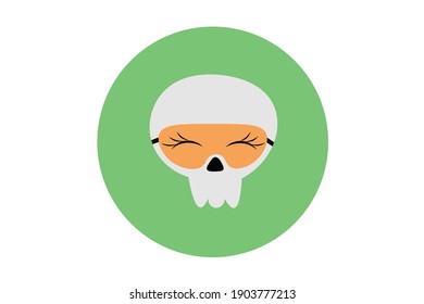Skull Head Decorative Vector Illustration