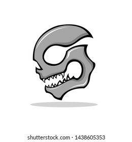 Skull head design can be used for community logos or others