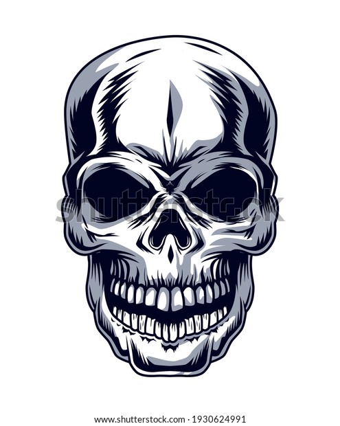 skull head drawn style\
icon
