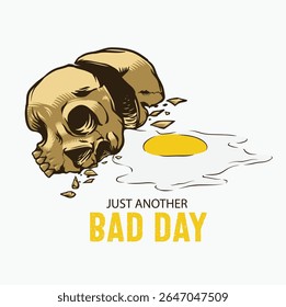Skull Head Egg Vector Graphic Design Street Wear Badge Illustration for Logo, T-shirt Design, Patch, Poster and Others