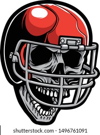 Skull Head Football Helmet Sport