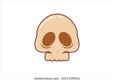 Skull Head Fortune Sticker Design 