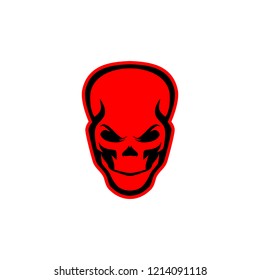 skull head gaming logo design