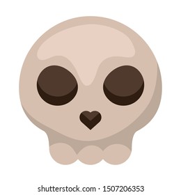 skull head halloween isolated icon