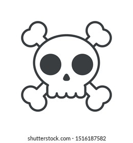 skull head halloween isolated icon vector illustration design