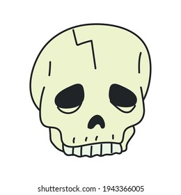 skull head human retro style