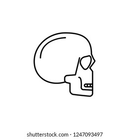 skull, head icon. Element of anti aging outline icon for mobile concept and web apps. Thin line skull, head icon can be used for web and mobile